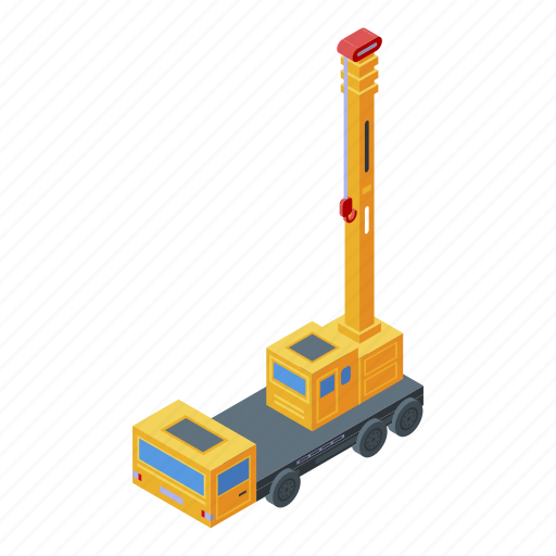Business, cartoon, crane, isometric, logo, strong, truck icon - Download on Iconfinder