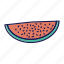 watermelon, melon, watermelon slice, summer, beach, fruit, food 