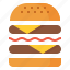 cheeseburger, double, fast, food, restaurant 