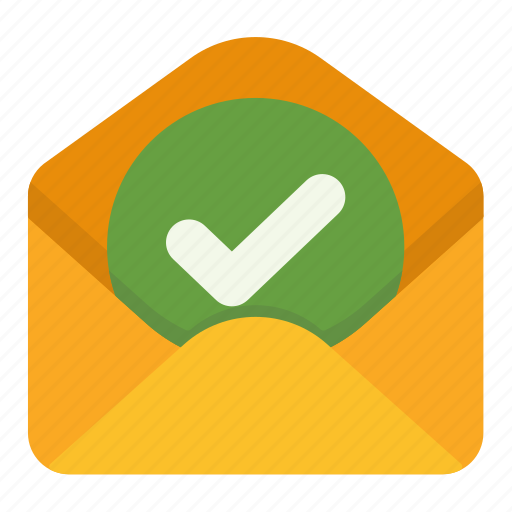 Approved, mark, email, mail, envelope, message, letter icon - Download on Iconfinder