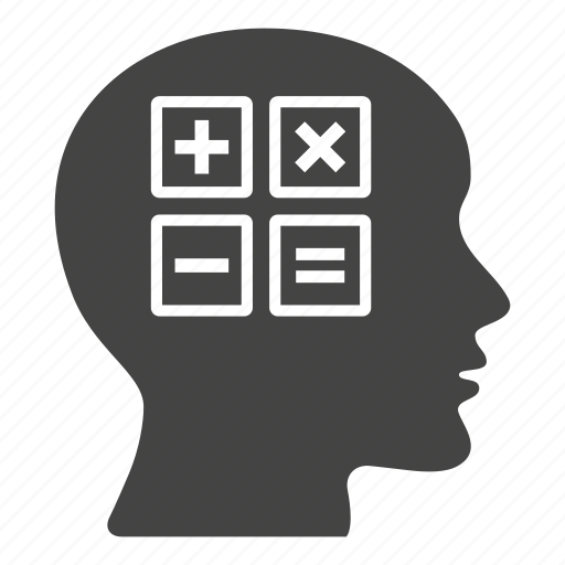 Brain, education, head, mind, calculating, calculator, maths icon - Download on Iconfinder
