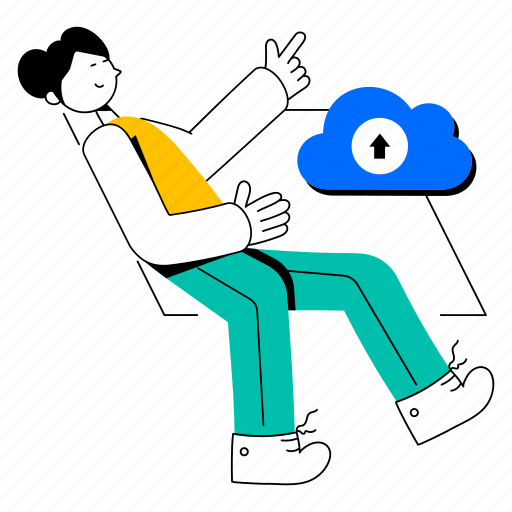 Cloud computing, cloud storage, cloud uploading, upload data, cloud management illustration - Download on Iconfinder