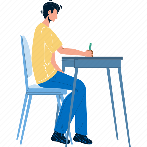 Student, boy, education, lesson, lecture illustration - Download on Iconfinder