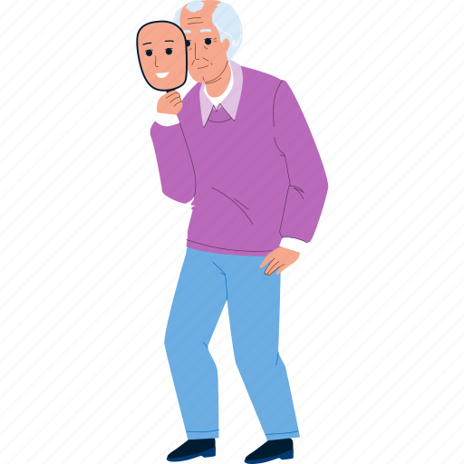 Elderly, man, feeling, youth, age illustration - Download on Iconfinder