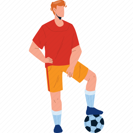 Soccer, player, ball, game, sport, play illustration - Download on Iconfinder