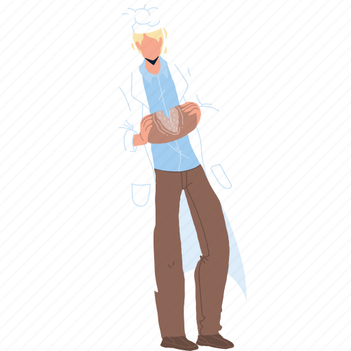 Baker, man, baked, bread, cook illustration - Download on Iconfinder