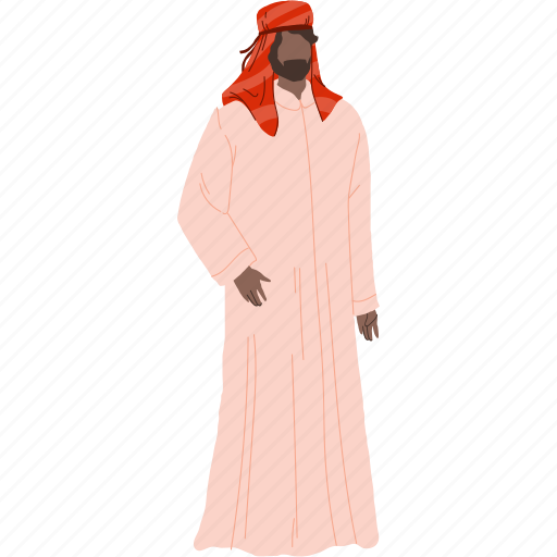 Arabian, man, traditional, clothes, muslim illustration - Download on Iconfinder