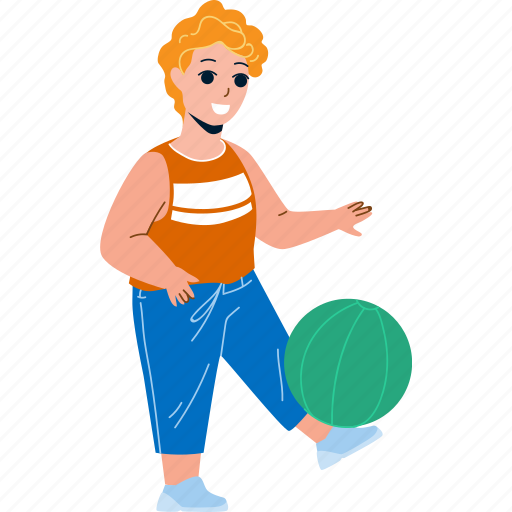 Boy, kid, playing, soccer, friend, playground, football illustration - Download on Iconfinder