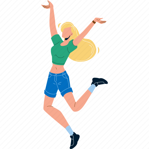 Girl, celebrating, victory, gamble, game illustration - Download on Iconfinder