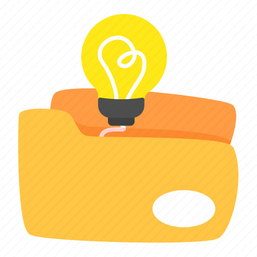 Folder, storage, management, creative, idea, brainstorming icon - Download on Iconfinder