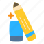pencil, creative, erase, tools, education 