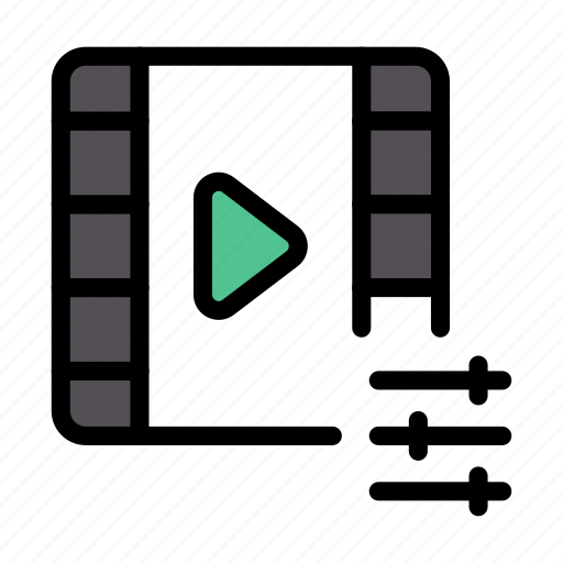 Video, setting, adjustment, media, player icon - Download on Iconfinder