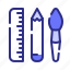 tool, pen, brush, ruler 