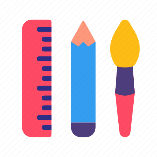 Tool, pen, brush, ruler icon - Download on Iconfinder