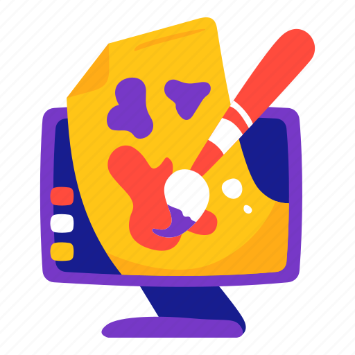 Digital, painting, design, software, creative, creativity, stickers illustration - Download on Iconfinder