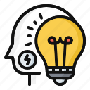 head, creative, bulb, idea, psychology, brainstorm, creativity