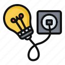 bulb, creative, lamp, idea, lightbulb, plug, socket