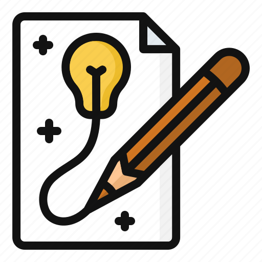 Creative, bulb, drawing, paper, make idea, create idea, idea icon - Download on Iconfinder