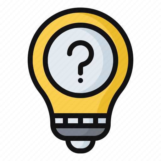 What, idea, question, bulb, creative, light, lightbulb icon - Download on Iconfinder