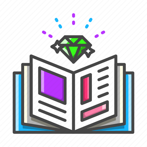 Book, education, learning, knowledge, study, diamond, worth icon - Download on Iconfinder