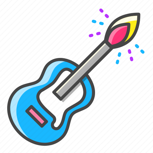 Creativity, guitar, match, rock, fire, music, guitarist icon - Download on Iconfinder