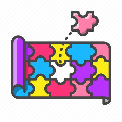 Creativity, puzzle, solution, design thinking, jigsaw, piece, parchment icon - Download on Iconfinder