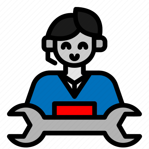Call, center, men, online, service, support icon - Download on Iconfinder