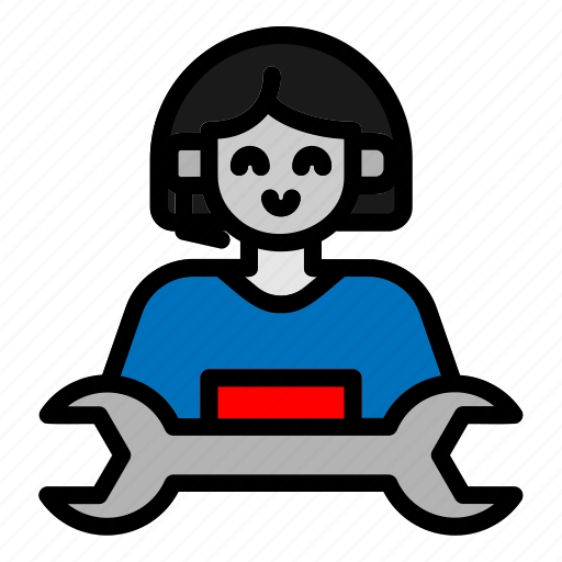 Call, center, online, service, support, women icon - Download on Iconfinder