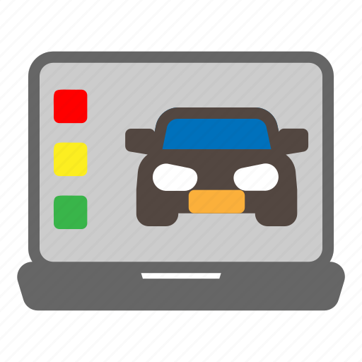Automobile, car, laptop, online, service icon - Download on Iconfinder