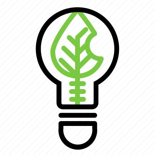 Ecology, electricity, leaf, lightblub icon - Download on Iconfinder