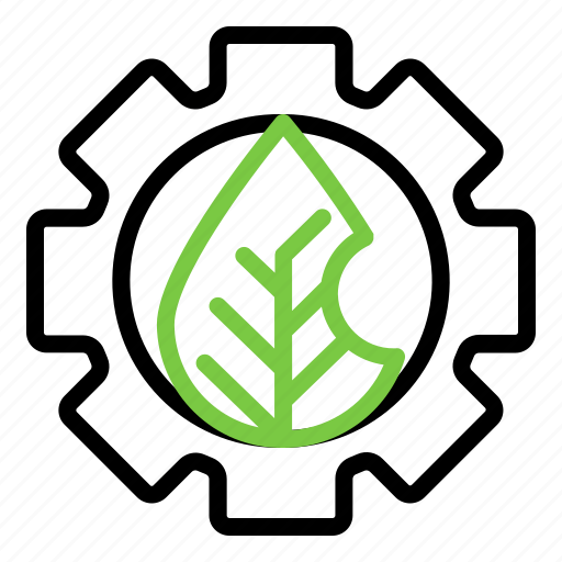 Ecology, gear, leaf, setting icon - Download on Iconfinder