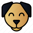 canine, dong, emoticon, face, puppy