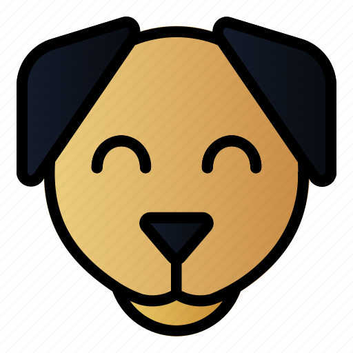 Canine, dong, emoticon, face, puppy icon - Download on Iconfinder