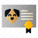 animal, certificate, dog, pet, vaccine
