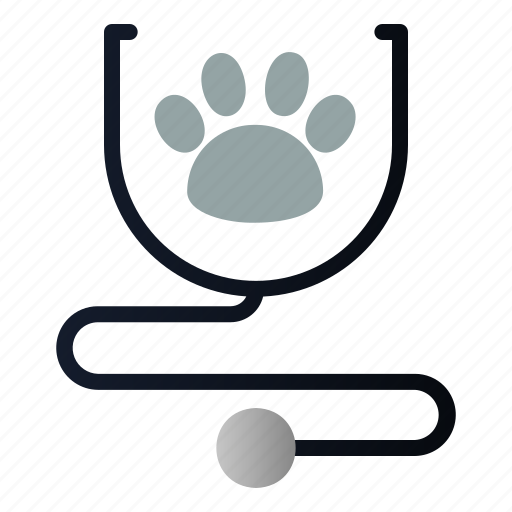 Animal, clinic, paw, stethoscope, veterinary icon - Download on Iconfinder