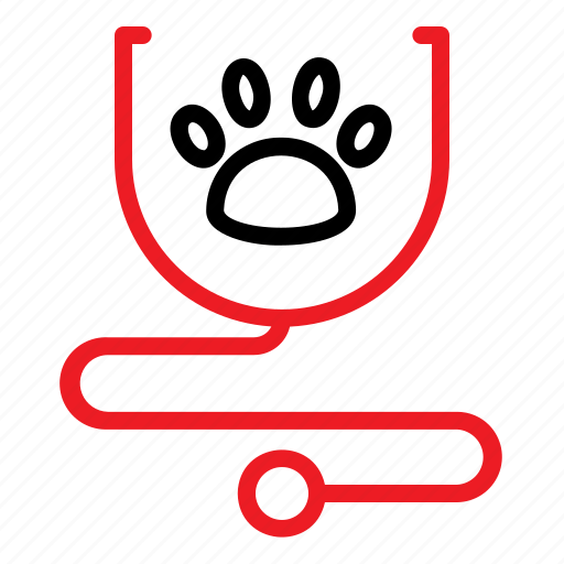 Animal, clinic, paw, stethoscope, veterinary icon - Download on Iconfinder