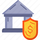 bank, building, house, housing, and, utilities, security, shield