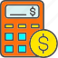 calculator, coin, dollar, money 