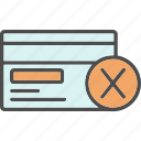 credit, card, cross, delete, e, business, payment, remove