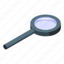 business, cartoon, glass, isometric, magnifier, magnifying, zoom
