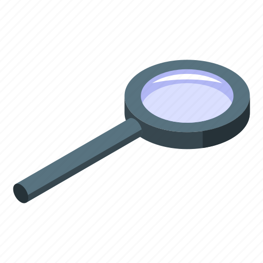 Business, cartoon, glass, isometric, magnifier, magnifying, zoom icon - Download on Iconfinder