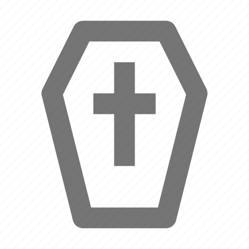 Coffin, cross, dead, deceased, grave, horror, scary icon - Download on Iconfinder