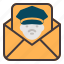 mail, message, police, policeman, cop 