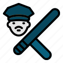 baton, cop, nightstick, police, policeman