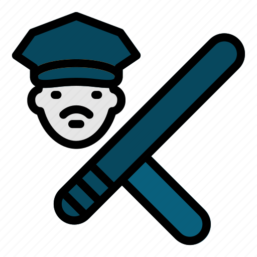 Baton, cop, nightstick, police, policeman icon - Download on Iconfinder