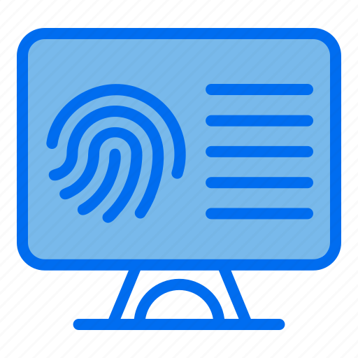 Compter, database, fingerprint, crime, justice icon - Download on Iconfinder