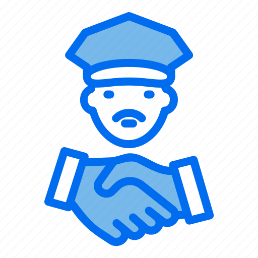 Handshake, police, law, policeman, cop icon - Download on Iconfinder