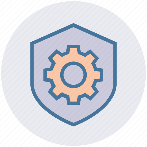 Gear, protection, security, settings, shield icon - Download on Iconfinder