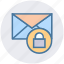 envelope, letter secure, lock, lock message, mail 