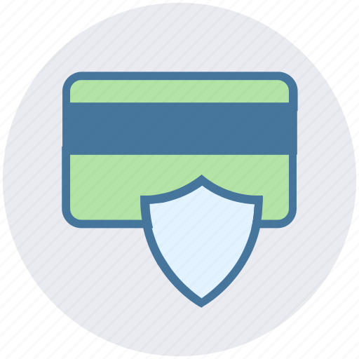 Atm card, card secure, credit card, debit card, shield icon - Download on Iconfinder
